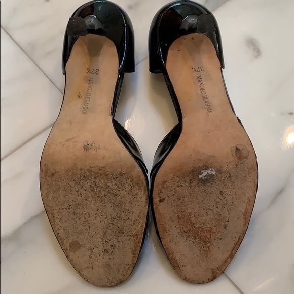 Manolo Blahnik Black patent leather d’Orsay pumps - Picture 4 of 7